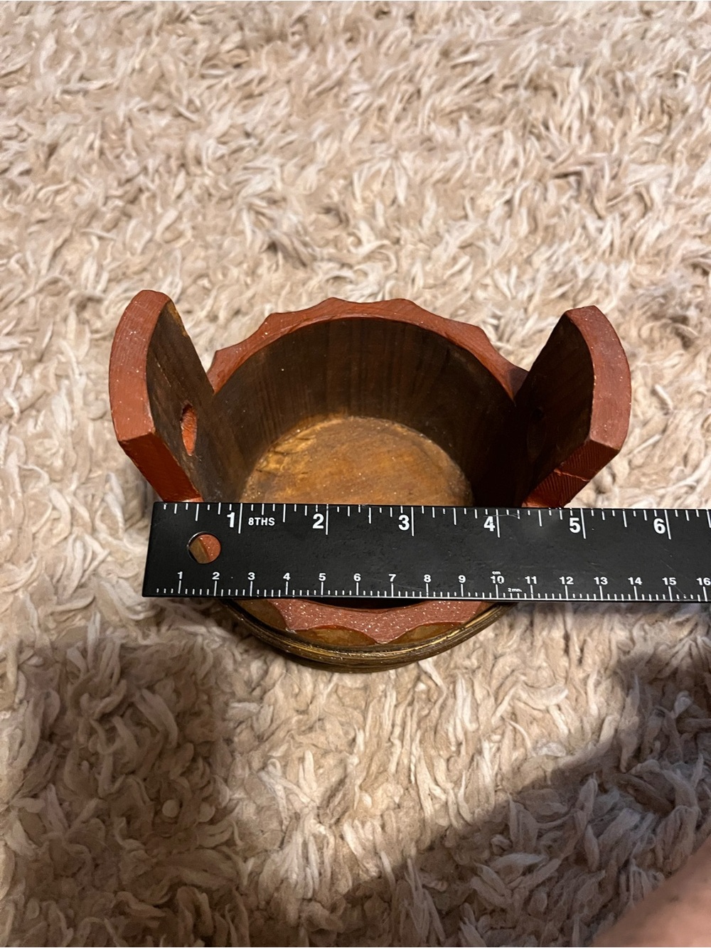 Vintage Austrian Folk Art Wooden Bucket Kärntner Heimatwerk Hand Painted Planter - Picture 4 of 9